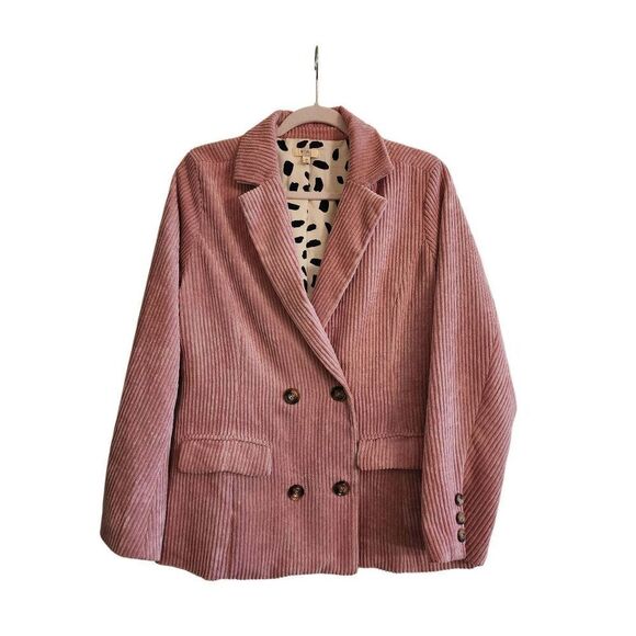 Kori America dusty rose corduroy blazer Size Medium - Picture 1 of 8